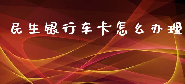 民生银行车卡怎么办理_https://wap.qdlswl.com_理财投资_第1张