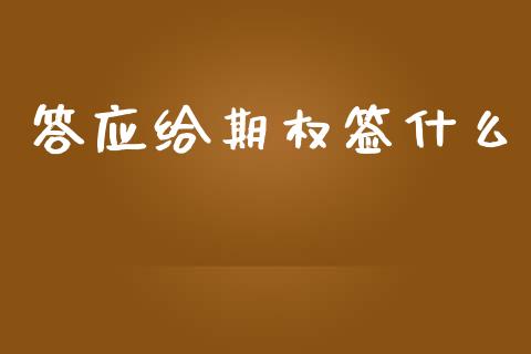 答应给期权签什么_https://wap.qdlswl.com_理财投资_第1张