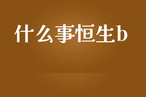 什么事恒生b_https://wap.qdlswl.com_证券新闻_第1张