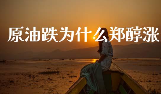 原油跌为什么郑醇涨_https://wap.qdlswl.com_理财投资_第1张