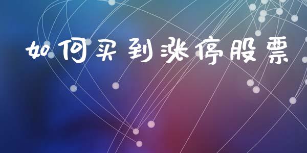 如何买到涨停股票_https://wap.qdlswl.com_全球经济_第1张