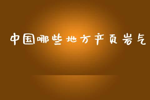 中国哪些地方产页岩气_https://wap.qdlswl.com_证券新闻_第1张