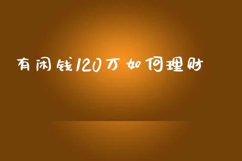 有闲钱120万如何理财_https://wap.qdlswl.com_理财投资_第1张