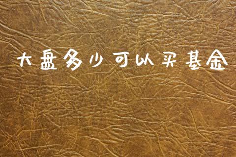 大盘多少可以买基金_https://wap.qdlswl.com_财经资讯_第1张