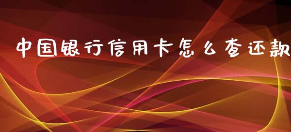 中国银行信用卡怎么查还款_https://wap.qdlswl.com_全球经济_第1张