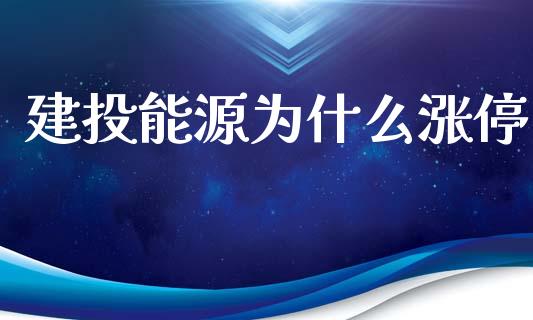 建投能源为什么涨停_https://wap.qdlswl.com_证券新闻_第1张