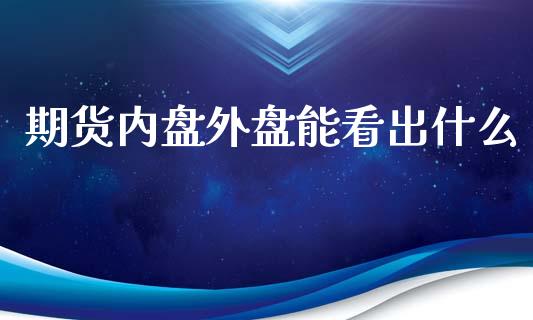 期货内盘外盘能看出什么_https://wap.qdlswl.com_证券新闻_第1张