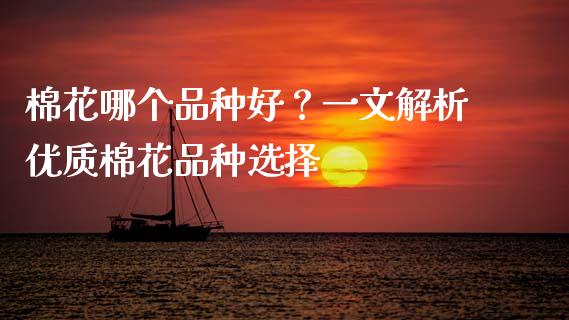 棉花哪个品种好？一文解析优质棉花品种选择_https://wap.qdlswl.com_证券新闻_第1张