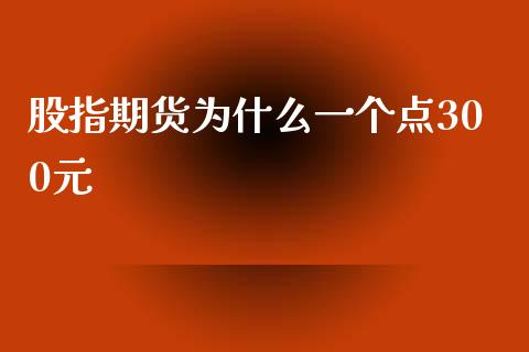 股指期货为什么一个点300元_https://wap.qdlswl.com_证券新闻_第1张