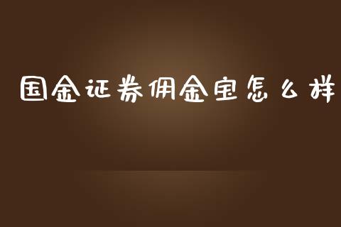 国金证券佣金宝怎么样_https://wap.qdlswl.com_证券新闻_第1张