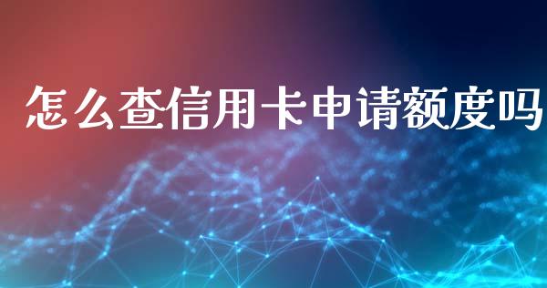 怎么查信用卡申请额度吗_https://wap.qdlswl.com_理财投资_第1张